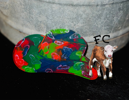 Cow Print Cowboy Hat Crazy Crayon *read description*