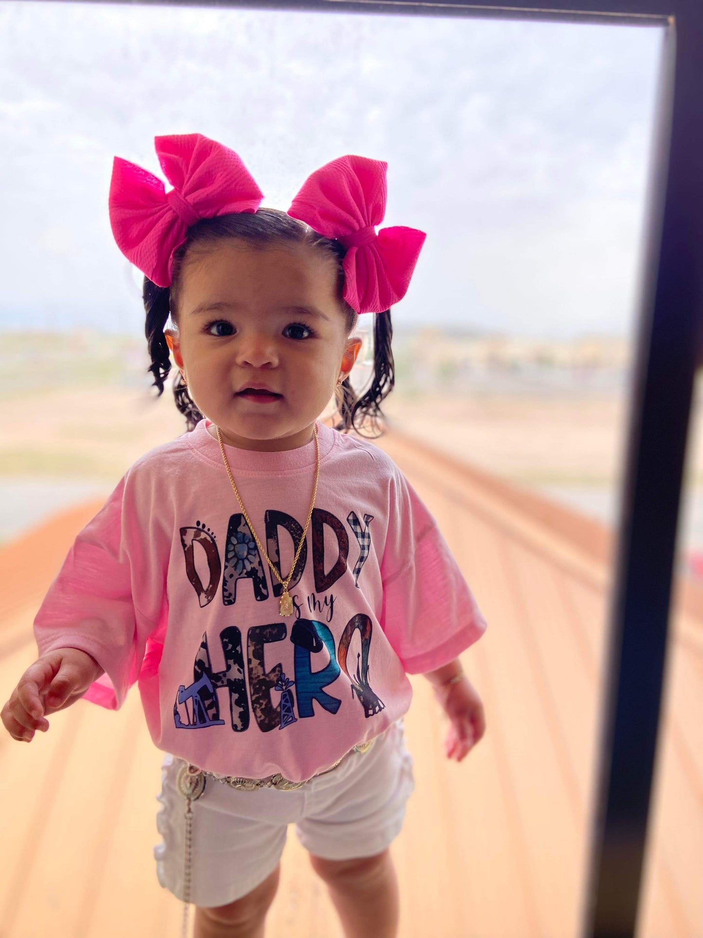 Daddy Is My Hero Bubble Romper *Oil Field* (read description)