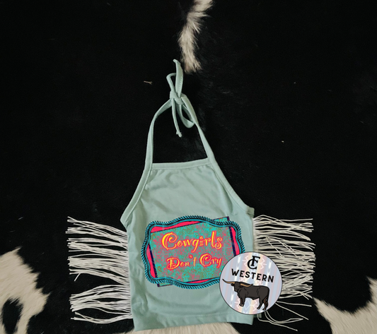 Cowgirls dont cry Graphic Halter (Read Full Description)