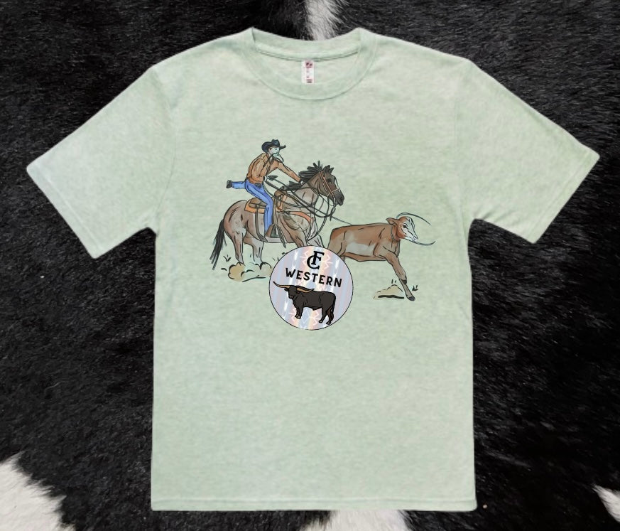 Cowboy Roping Tee (Read Full Description)